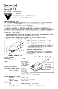 Thumbnail of document Manual - SA1-K Self-Adhesive Polyimide Fast Responses Surface Thermocouples